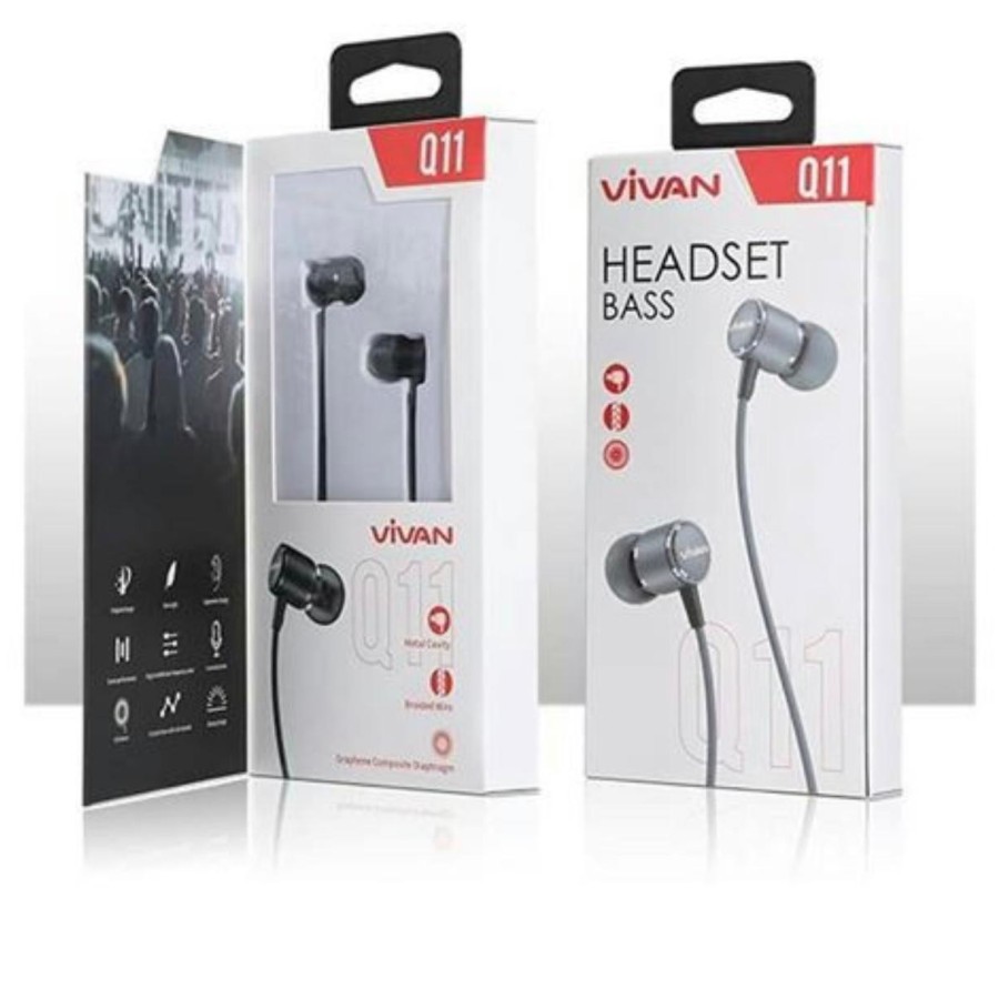 Headset Q11S Earphone Android / iPhone Metal Bass Ergonomic Ori Vivan