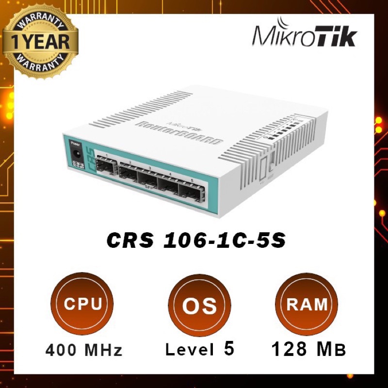 MikroTik CRS 106 1C 5S CRS106-1C-5S