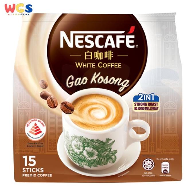

Nescafe White Coffee Gao Kosong 2 In 1 Strong Roast No Sugar 15 Sticks