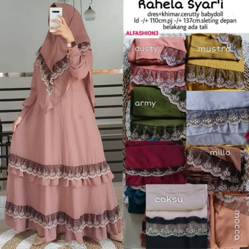 Rahela Syari By:Al/Gamis/Dress/Gamis Murah/Dress Muslim