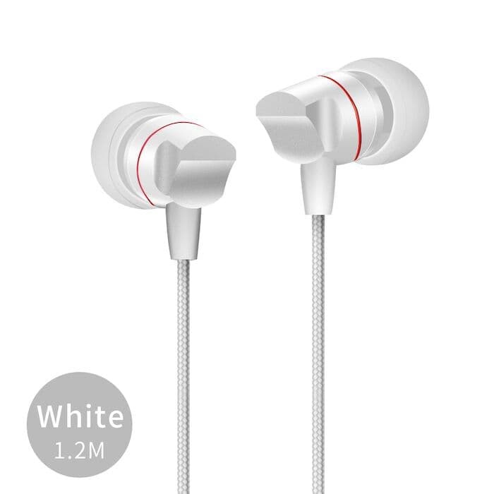 JOYROOM Earphone Braided Metal Earphone JR-E207 WHITE