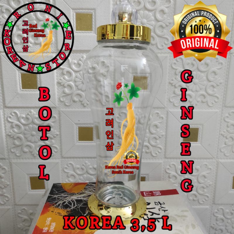 Botol Ginseng Korea Jumbo 3.5 L Plus Krans [ READY STOCK ]