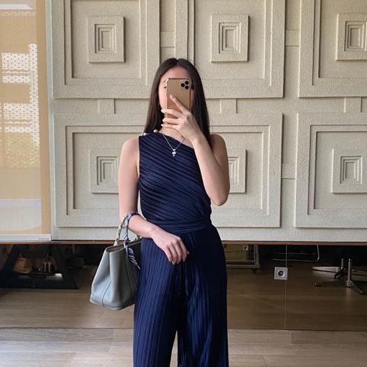 K3014 - ilona Pleats top + Pearl - 5 COLOR &amp; 2 SIZE