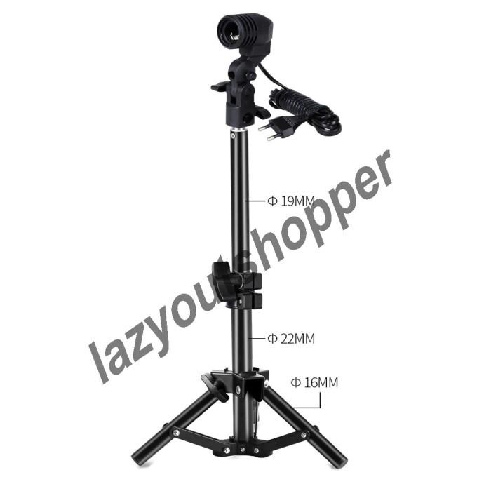 Light Stand/ Tripod Mini Dengan Lamp Holder Dgn Socket E27