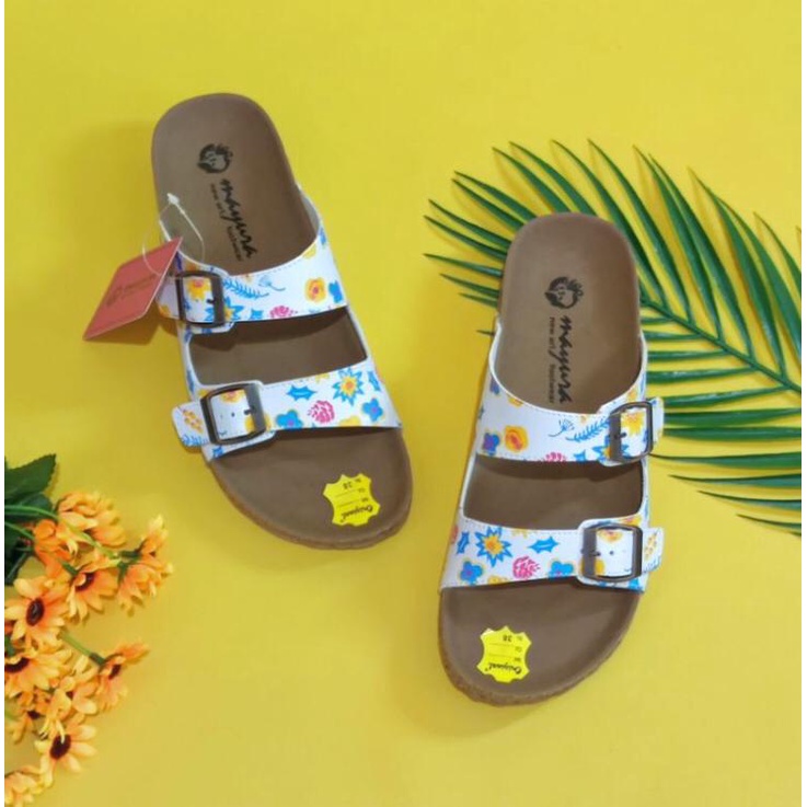 SANDAL REMAJA TERKINI/ SANDAL SELOP CARVIEL MOTIF BUNGA SAKURA