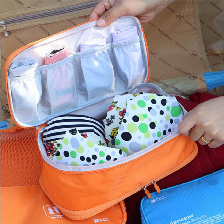 Tempat Bra Kosmetik Serba Guna 2 Sisi Travel Case Underwear Organizer Pouch Bag Doky