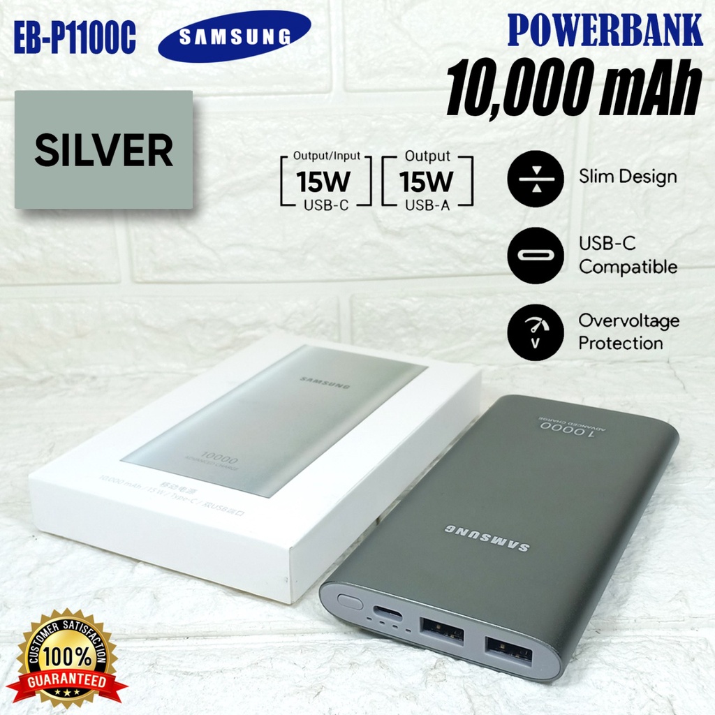 Powerbank Samsung 10000mAh Powercore 10000 mAh USB Type-C Power Bank SAMSUNG Original  EB-P1100C