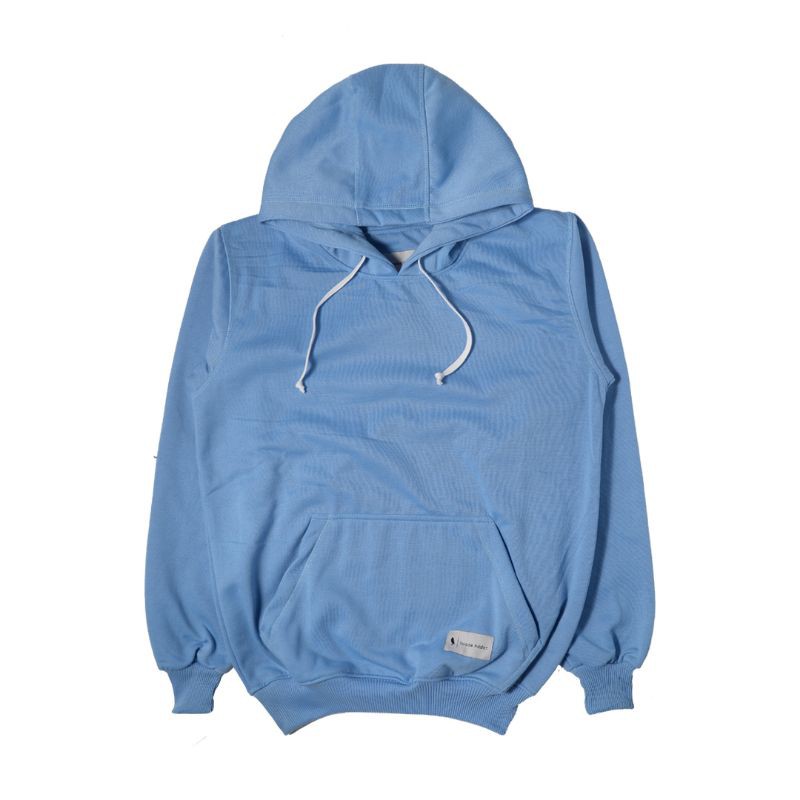 Hoodie Addict - Pullover Hoodie Polos Baby Blue Unisex Pria Wanita Premium Original Tebal