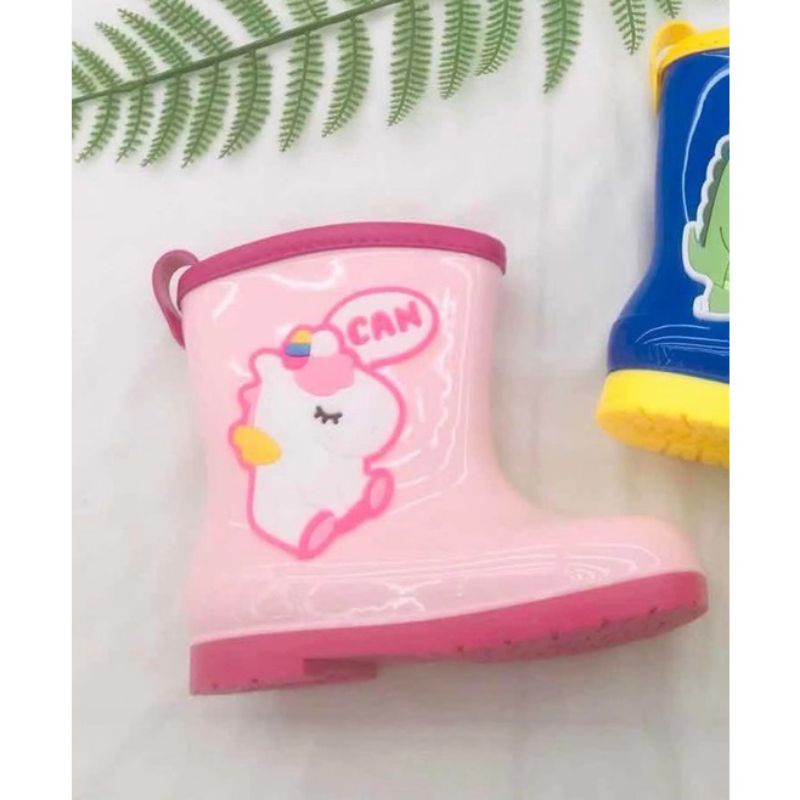 Sepatu boots anak PAUD TK sepatu hujan animal lis / karet  / sepatu anak SD / sepatu karet / sepatu AP / sepatu gardening anak- 1903A COD 4U CLOTHING