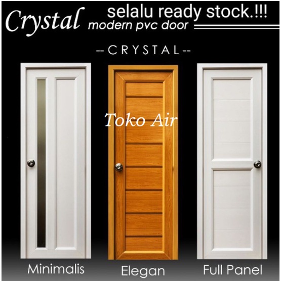 Pintu Kamar Mandi Modern PVC door Crystal