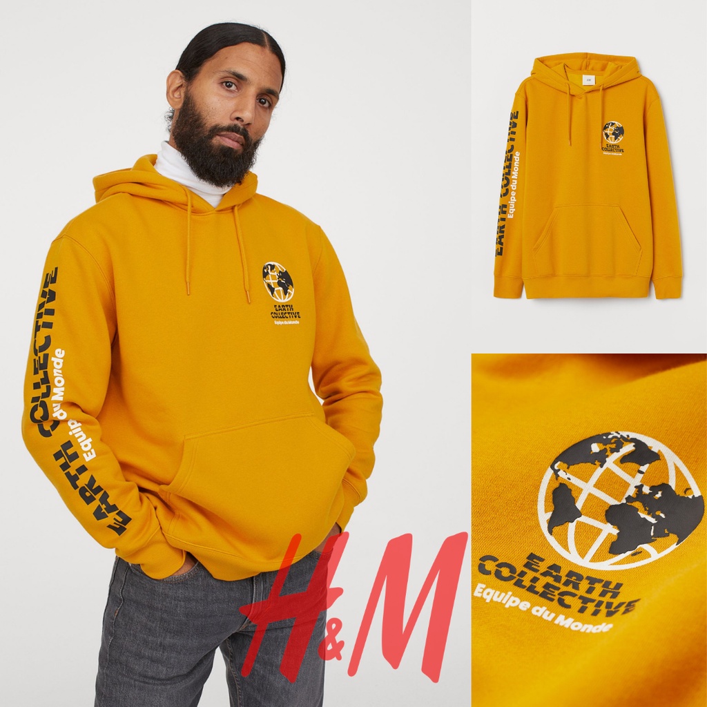 HOODIE H&M ORIGINAL EARTH YELLOW & PAPER BAG HNM SALE HOODIE HNM HOODIE PRIA WANITA HOODIE UNISEX