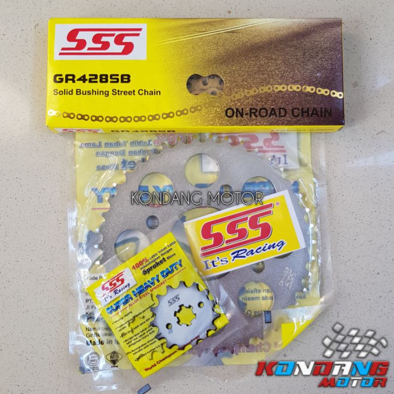 gear set sss 428 yamaha vega. cripton. fizr. jupiter. jupiter. mx-135