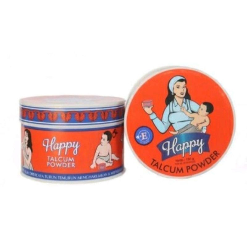 Bedak happy talcum powder 150 gr.