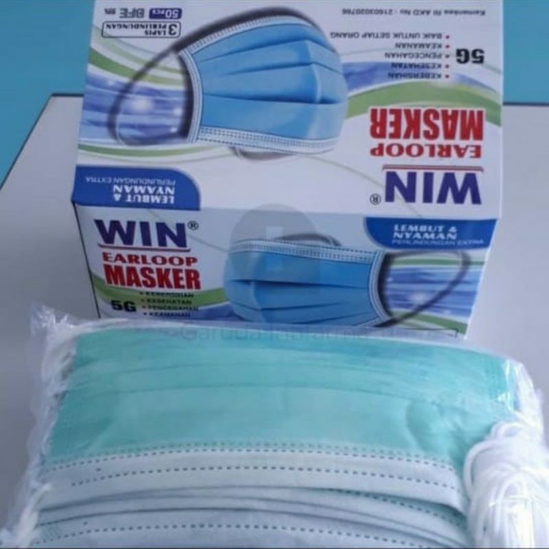 Masker disposable medis bedah 3 ply lapis earloop dokter