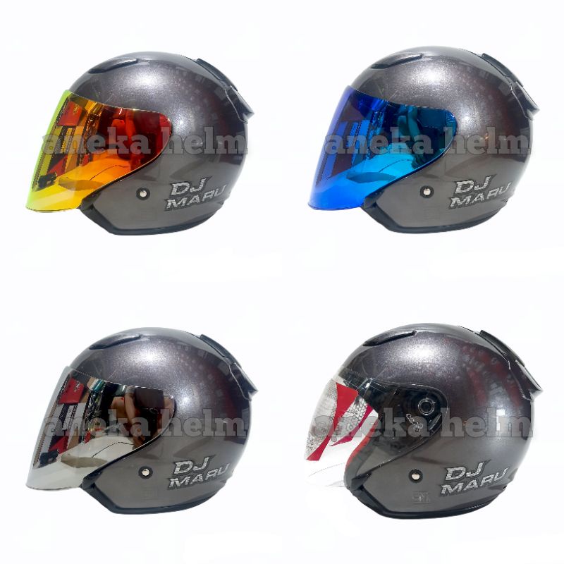 kyt dj maru gunmetal visor venom/flat visor iridium