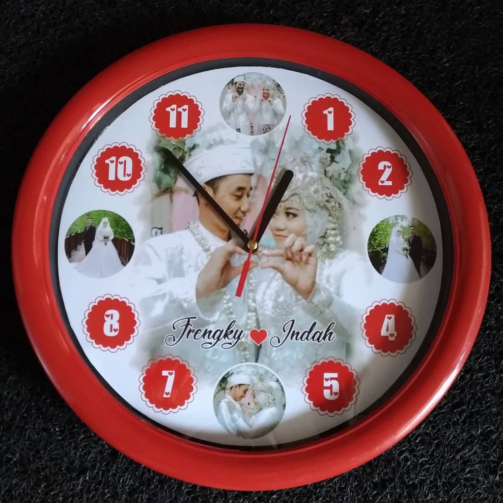  Jam  Dinding  banyak foto  custom Shopee Indonesia