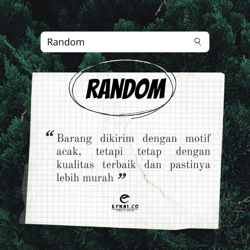 Syal Tenun Halus Selendang Motif Etnik-Random