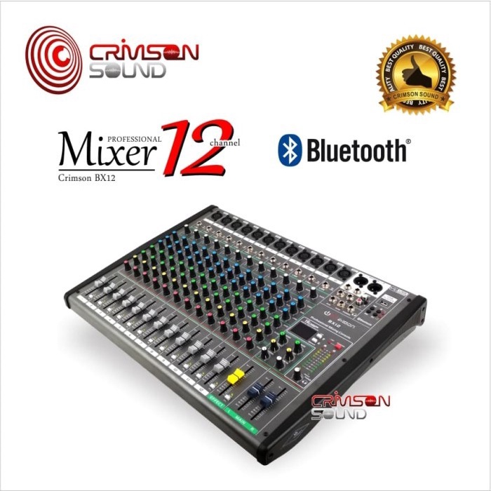 MIXER 12 Ch MURNI CRIMSON BX12 BX 12 MIXER 12 CH BLUETOOTH MP3 USB