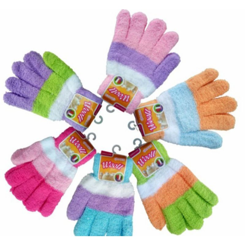 6 pasang sarung tangan bulu / sarung tangan motor / sarung tangan wanita