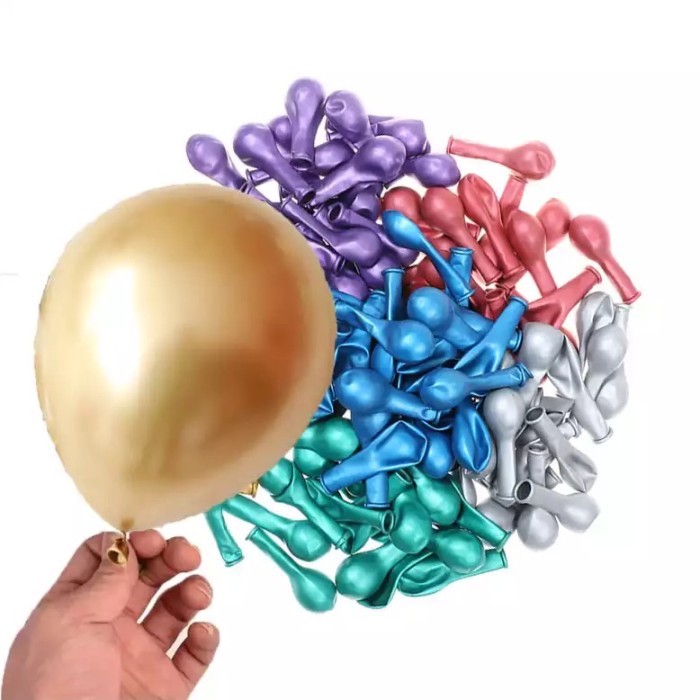 Balon Latex Chrome 5inch / Balon Metalik Chrome 5inch Ecer