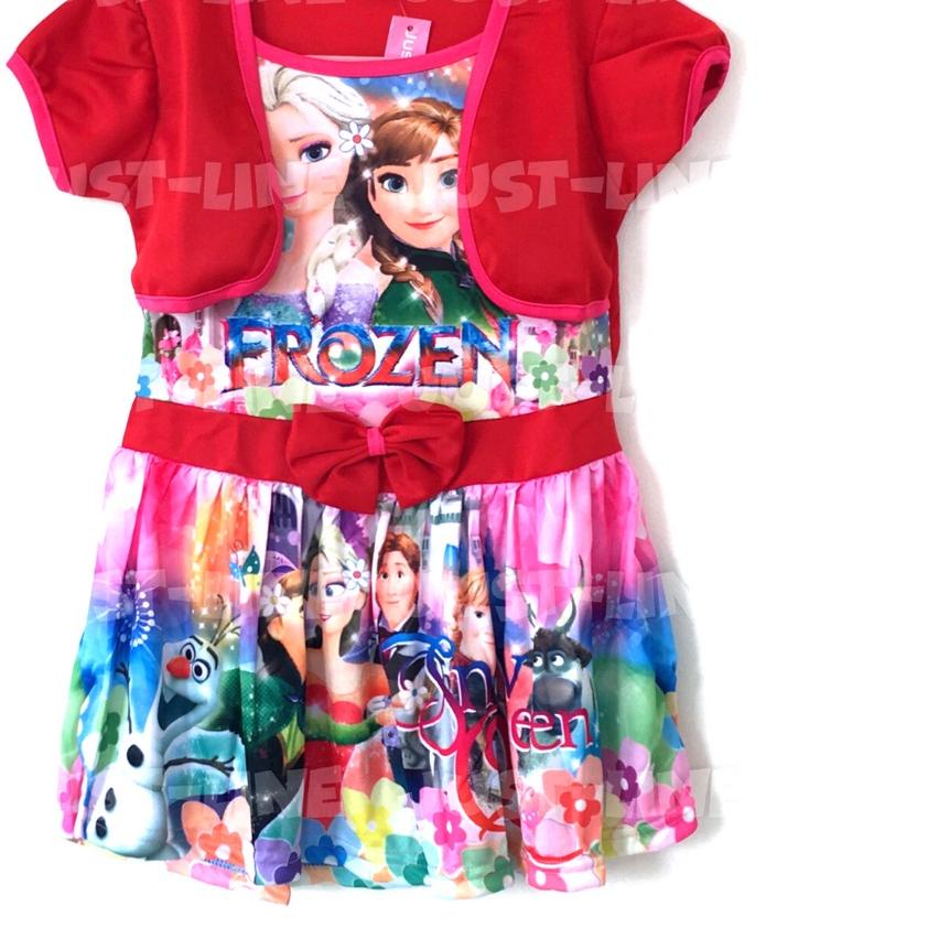 Daster Anak Karakter Princess Frozen Lengan Pendek Dengan Outwear Gambar Full Printing [DIANA] ♢