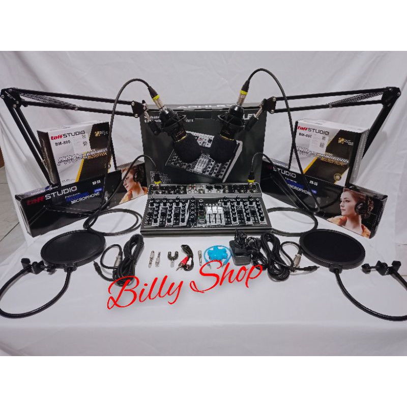 Paket Podcast 2 Orang Mixer Audio Expert 804 Soundcard