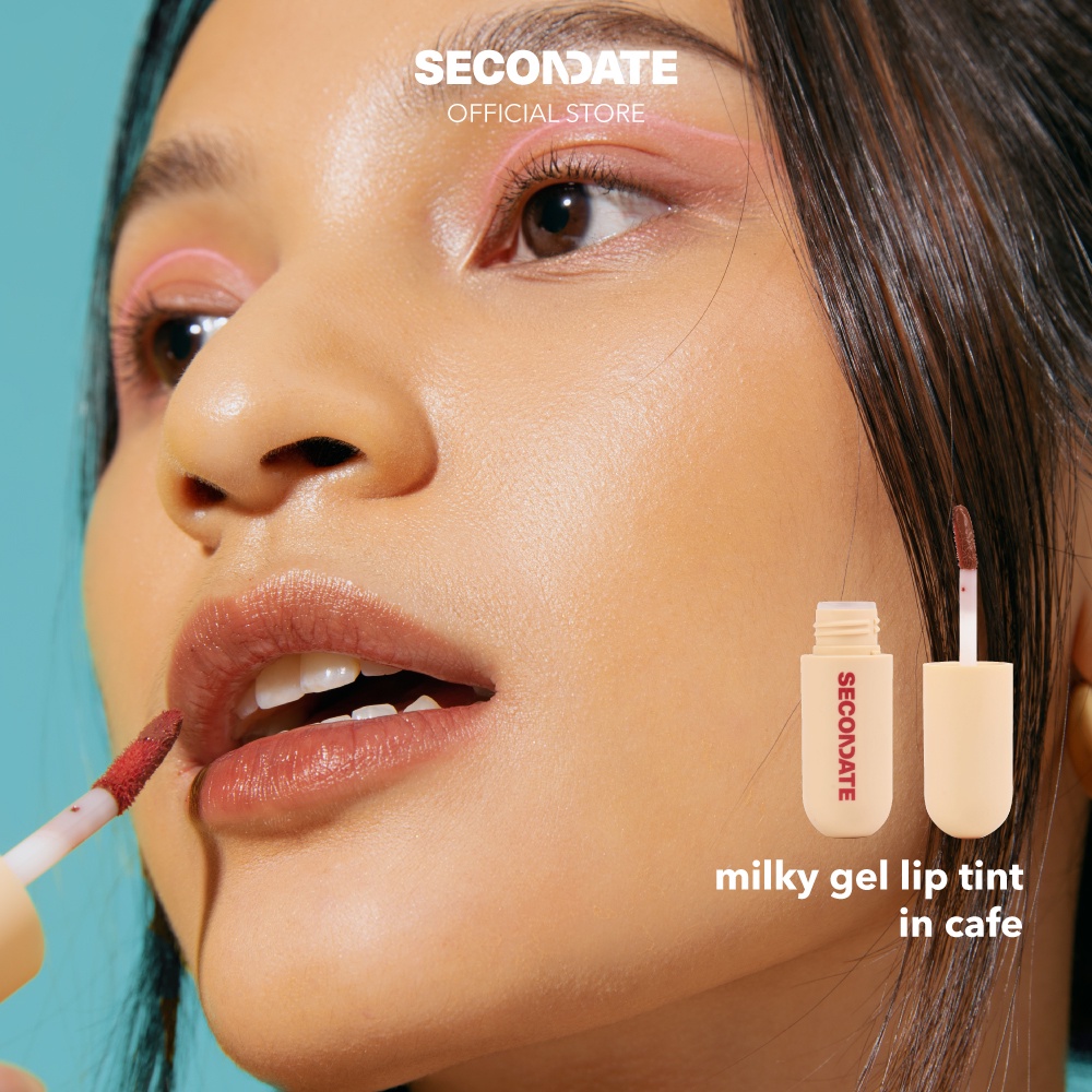 SECONDATE Milky Gel Lip Tint Cafe