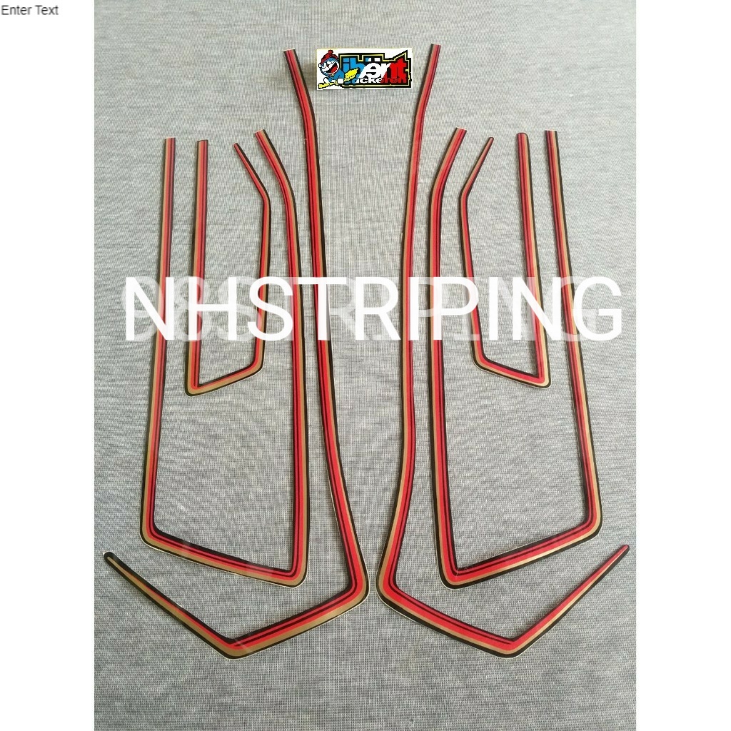 STRIPING STRIPING LIS STANDAR ORI HONDA GL100 GL 100 K MERAH TAHUN 1986