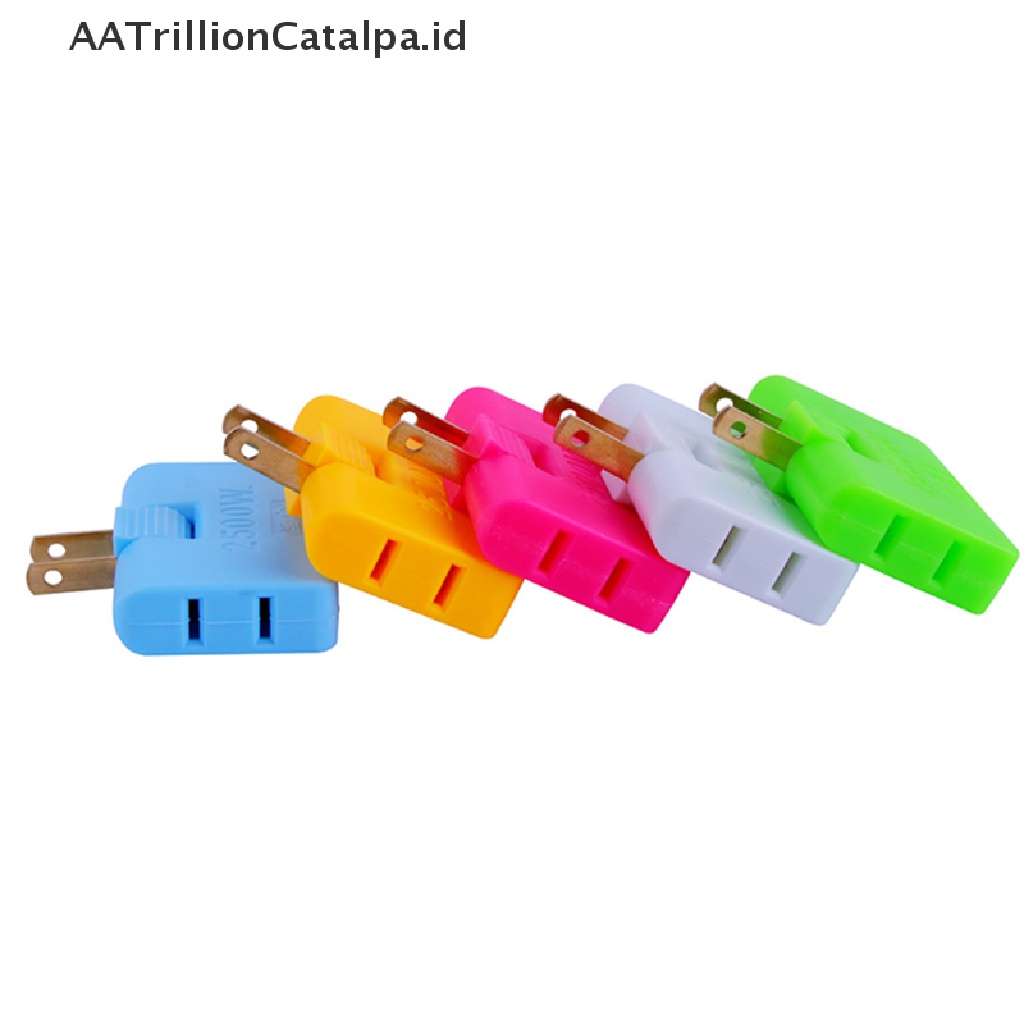 Aatrillioncatalpa US 3 In 1 Adapter Extension Plug Elektrik Rotasi 180 Derajat Adjustable