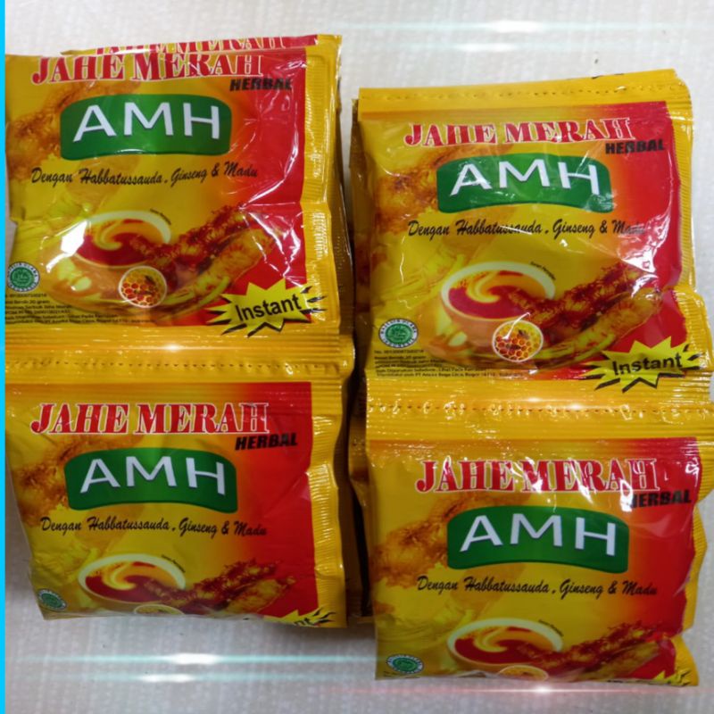 

jahe merah AMH renceng isi 12 sachet netto 20 gram