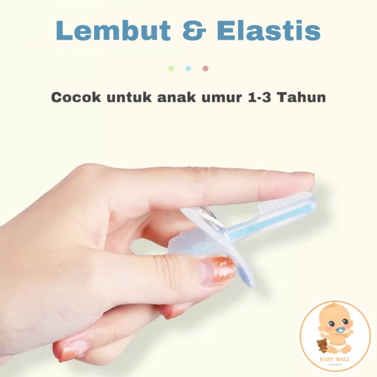 Babymall.id✨ Sikat Gigi Bayi Gagang Silicon / Finger Tooth Brush / Pembersih Mulut Bayi