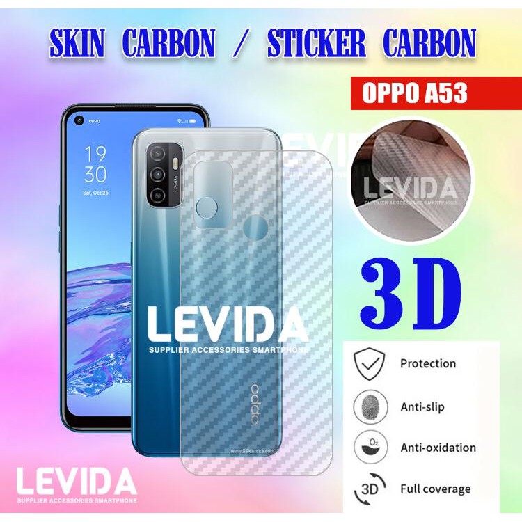 Skin Carbon Oppo A33 A53 A92 A52 Back Cover Skin Handphone