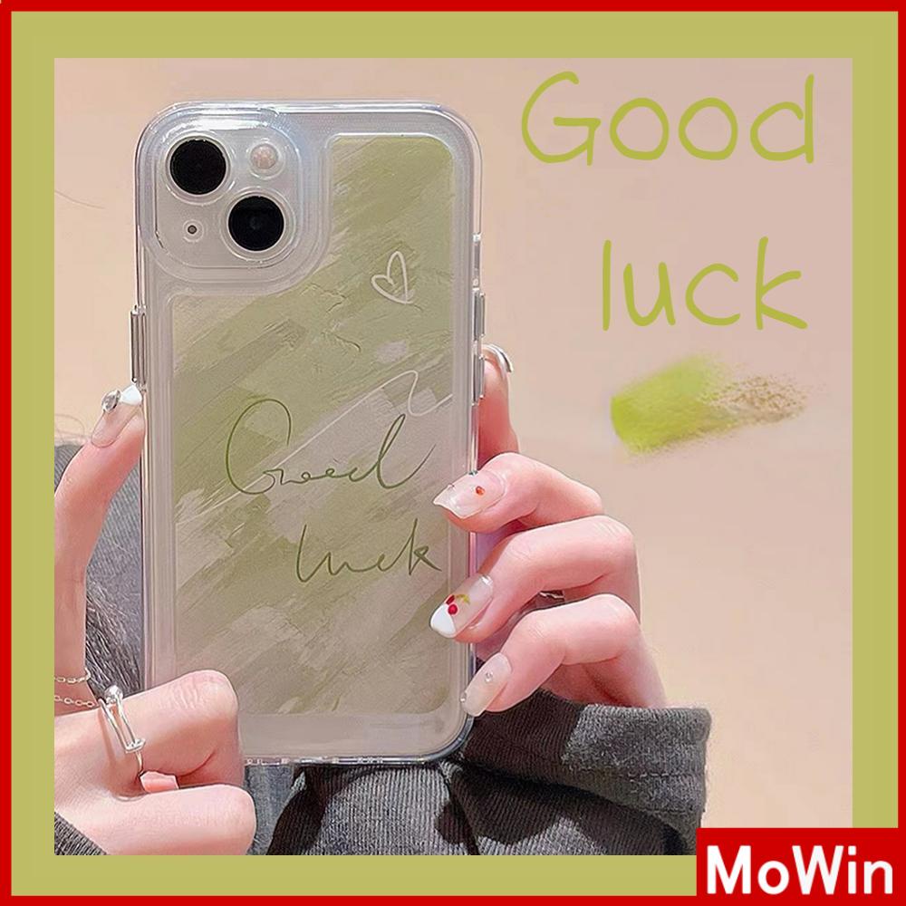 iPhone Case Silicone Soft Case Clear Case Thickened Shockproof Protection Camera Metal Button Lucky Green Compatible For iPhone 11 Pro Max 13 Pro Max 12 Pro Max 7Plus xr XS Max