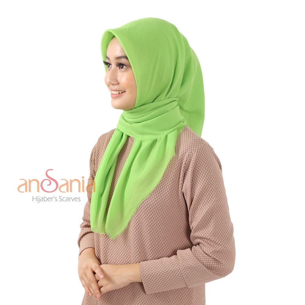 Ansania Saudia Rawis Hijab Segi Empat Polos - Jilbab Saudia RAWIS 100% Original Ansania  - Kerudung 