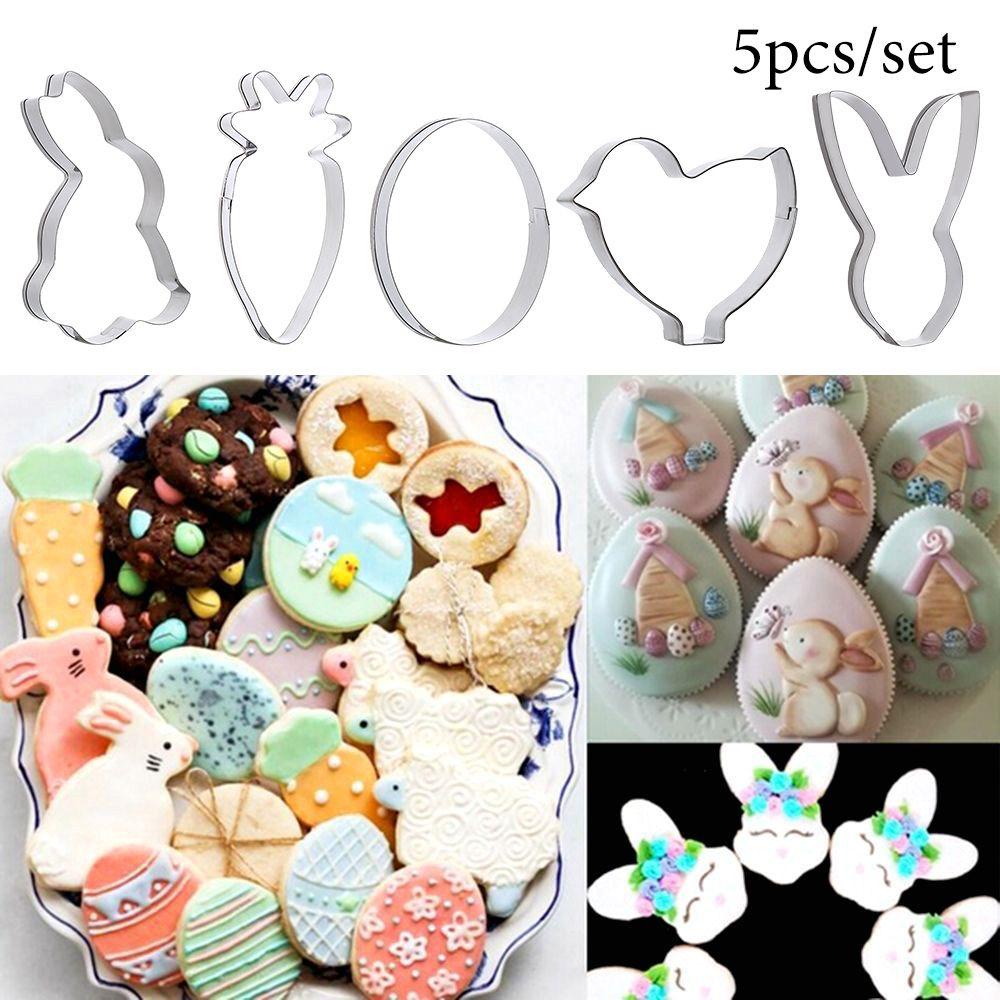 Preva Cetakan Paskah Dekorasi Kue Fondant Stainless Steel Happy Easter Pastry &amp; Baking Tools Chick Telur Paskah