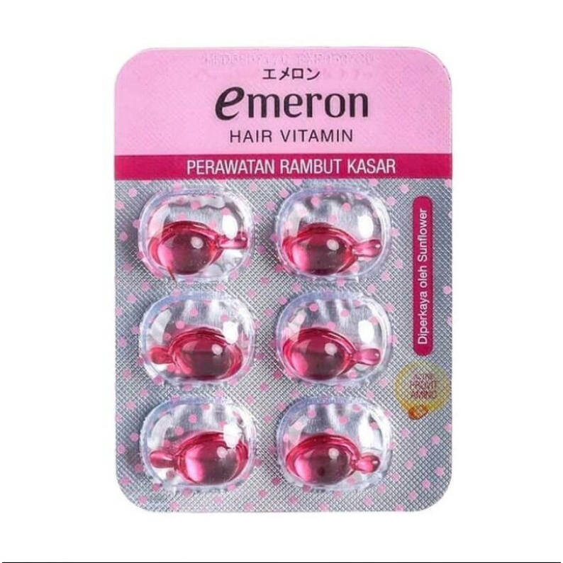 EMERON VITAMIN RAMBUT PINK 6 PCS AYES TOSERBA