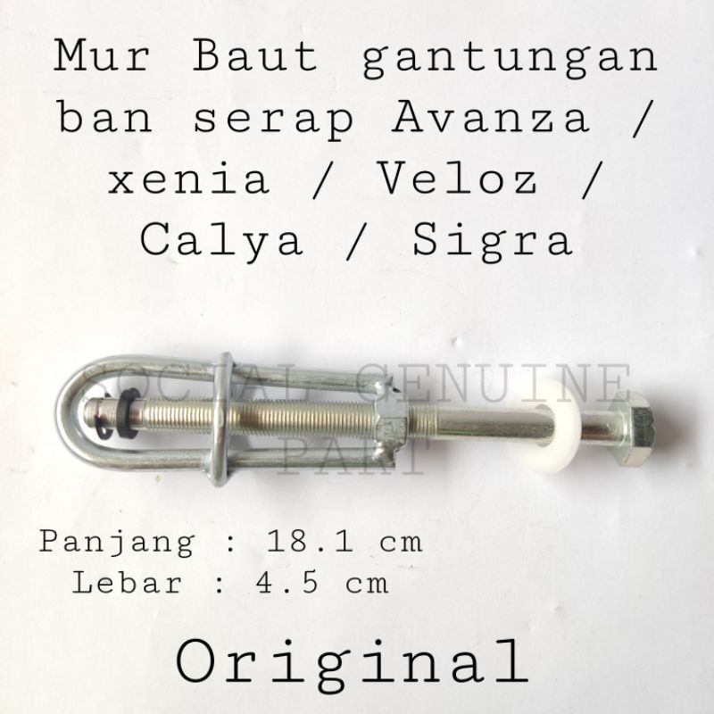 Baut mur Gantungan Ban serep Stip Avanza Veloz Xenia Calya Sigra