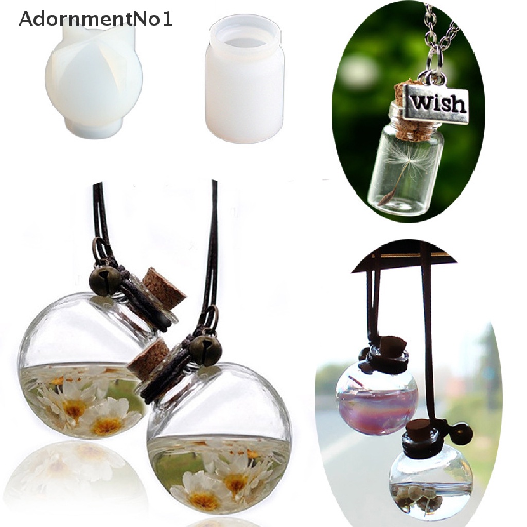 (AdornmentNo1) Cetakan Resin Epoksi Bentuk Botol Drift Bahan Silikon Untuk Liontin / Perhiasan DIY