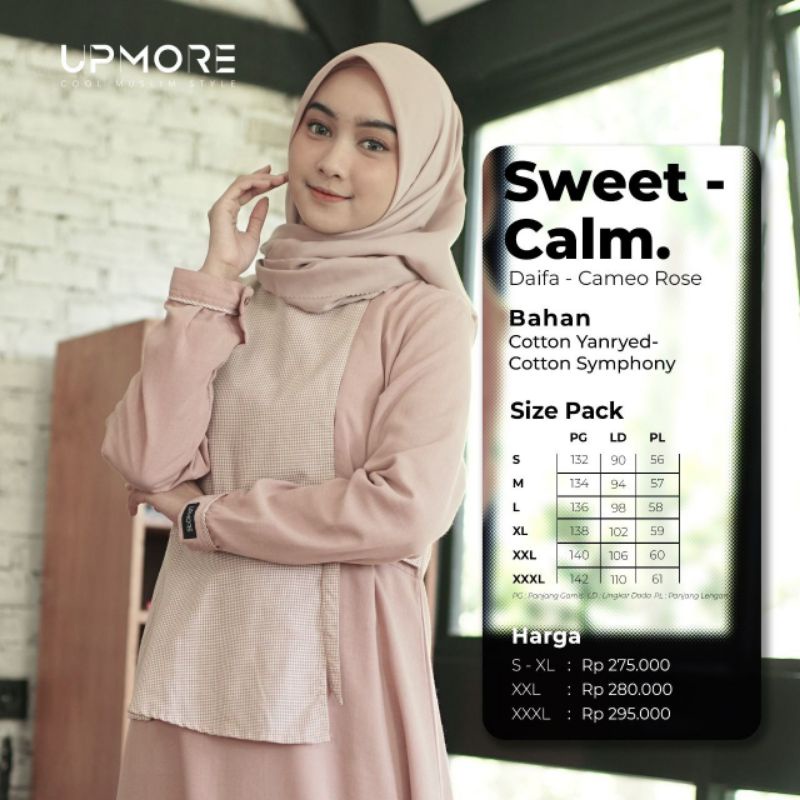 [COD] Gamis Wanita Upmore 2022 || ORIGINAL || Upmore Daifa Cameo Rose
