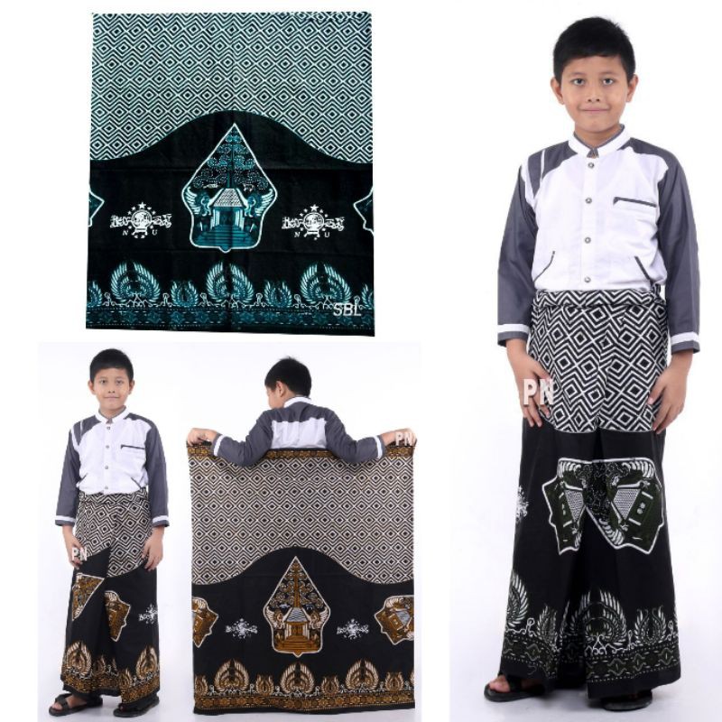 Sarung Batik NU (ANAK) SMP / Ukuran Putri Motif Wayang Gunungan NU | Sarung Batik Putri