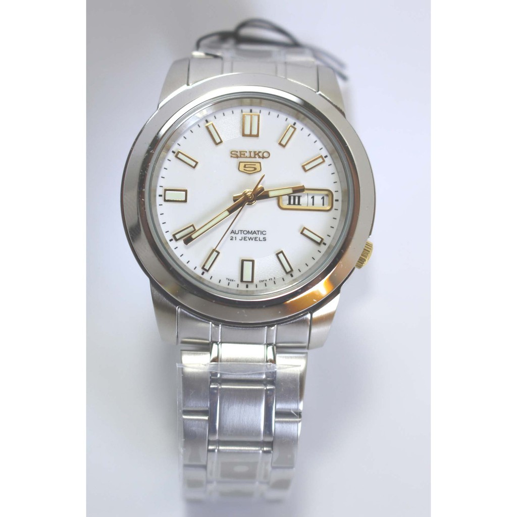 Seiko 5 SNKK07K1 Automatic White Dial - Jam Tangan Pria SNKK07