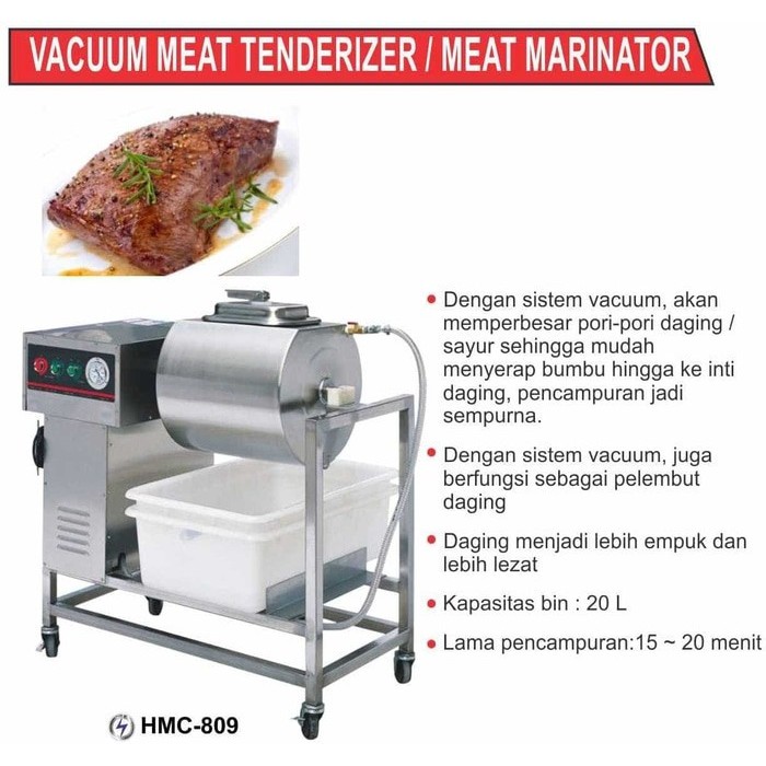 Getra HMC-809 Vacuum Meat Tenderizer/ Meat Marinator