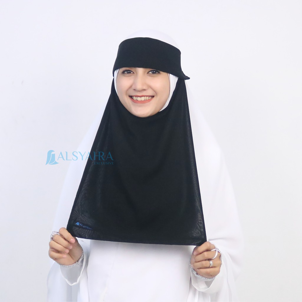 niqob/cadar/handscok/himar/jilbab/abaya/ Flap Niqab Poni Pulldown Sifon Alsyahra Exclusive