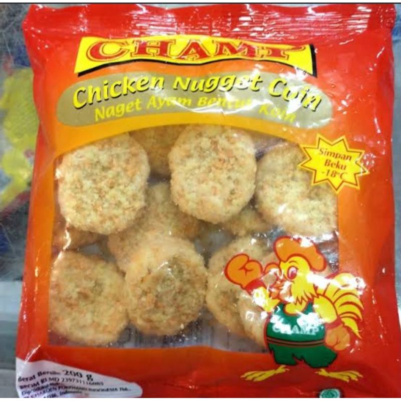 

champ chiken nugget coin 200gr (nugget ayam bentuk coin)