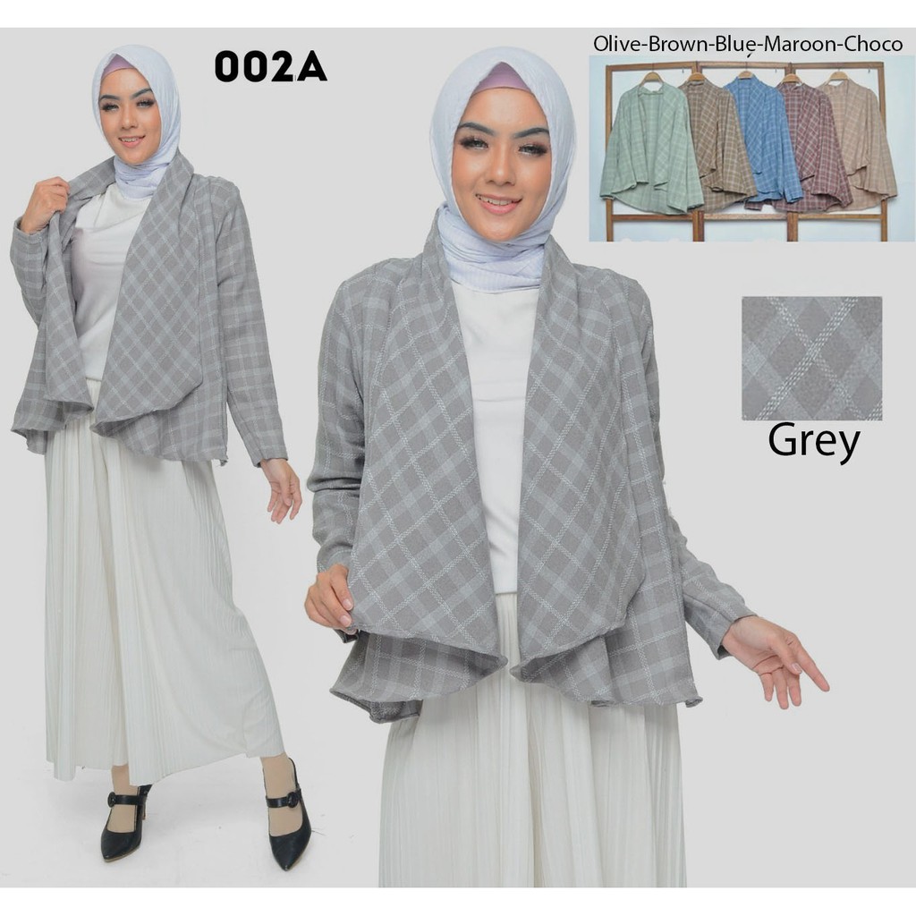 Cardigan - Kardigan Polos Outer Lengan Panjang (A001-A002)