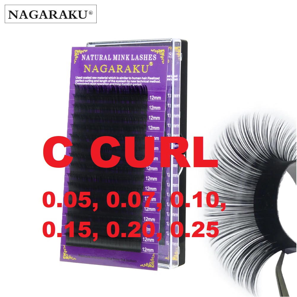 Nagaraku Eyelash Extension / Tanam Bulu Mata Palsu C Curl