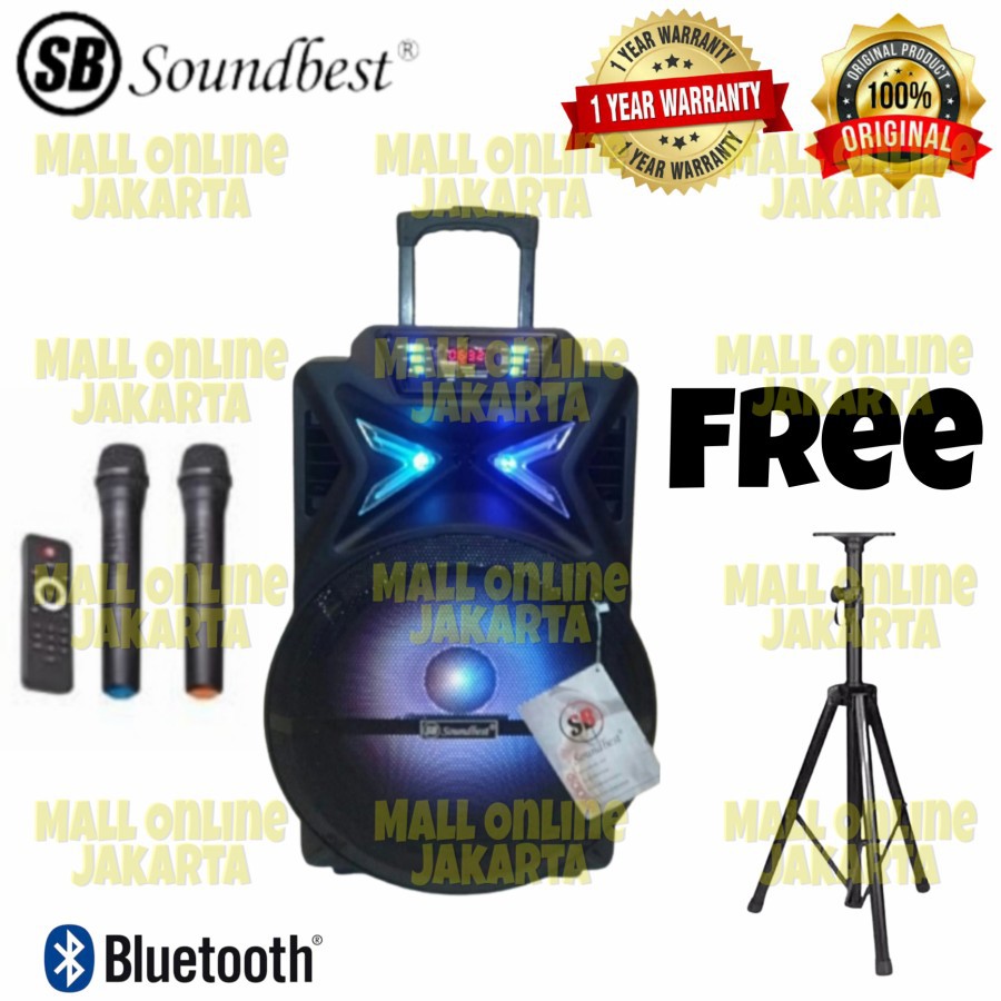 Speaker Bluetooth portable Soundbest 15 inch Ft 88 Original aktif ft88