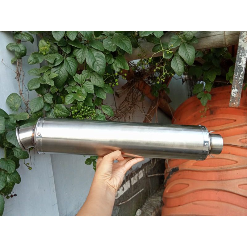 slincer silincer Knalpot racing bulat cincin polos p40 cm bukan dos dpj fanterra bss
