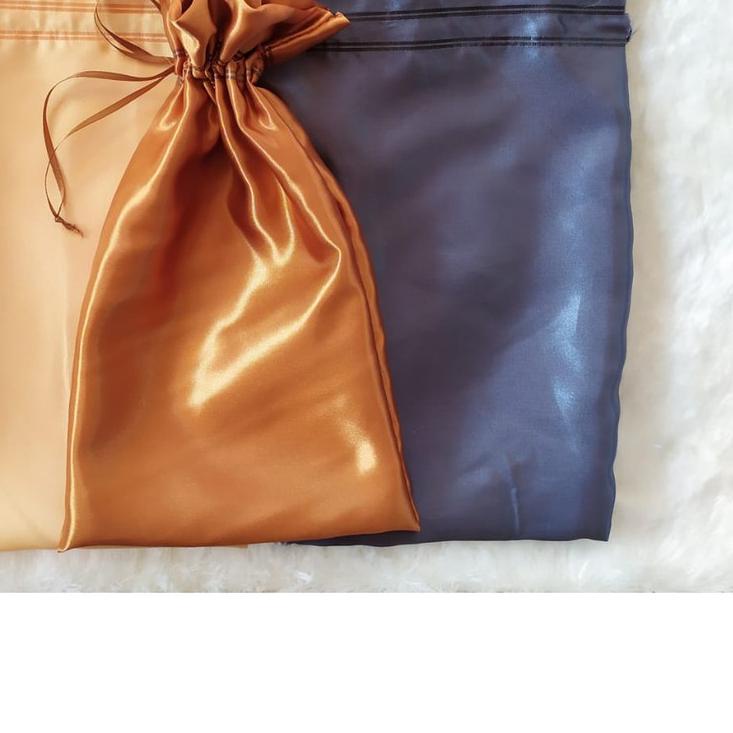 

[SIZE XL] Kantong serut tas parcel satin silk premium bahan halus ga mudah sobek