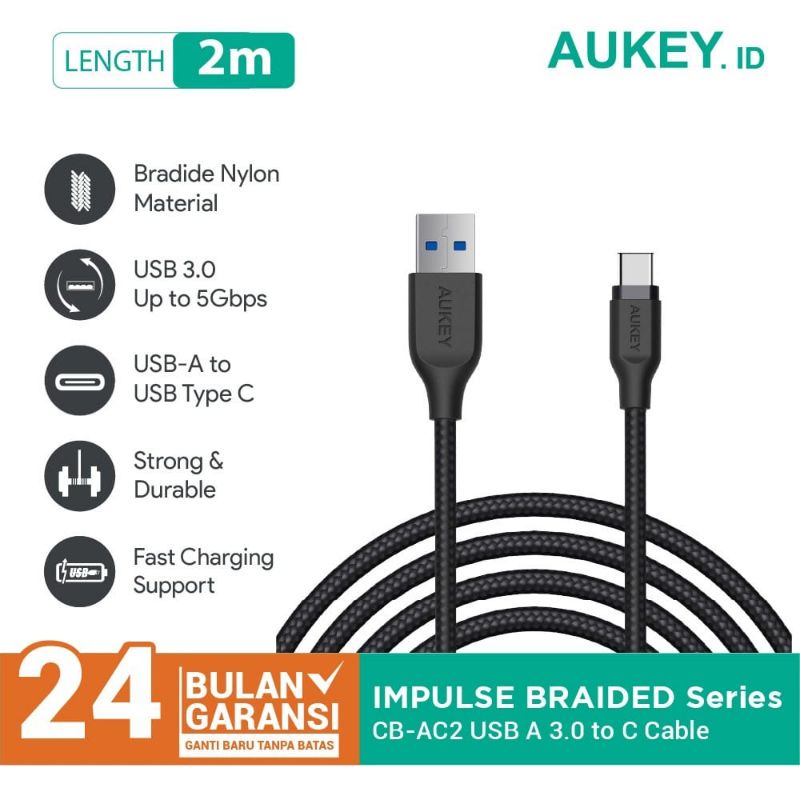 Aukey  kbl data Type-C CB-AC2 ( 2M)